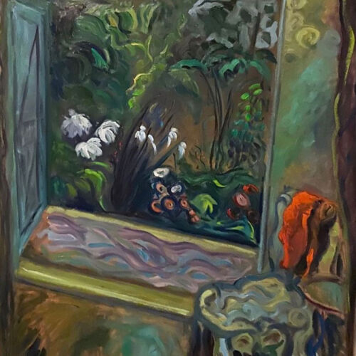 Oil painting - Floral - A rest before nature - after Grant - 100 x 86cm - oil on board