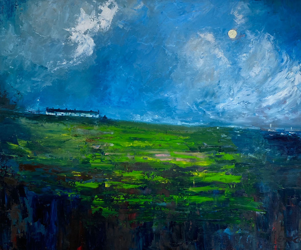 AN IRISH ABSTRACTION Original Landscape Oil Painting Emily