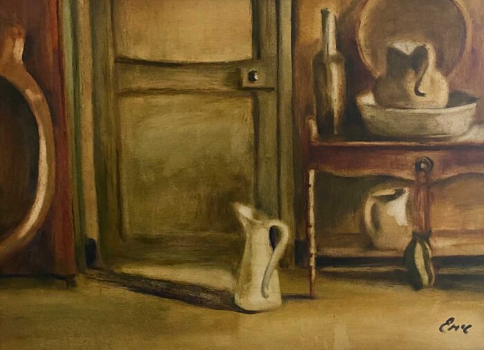 Morning Routine - after Leech - still life - oil painting