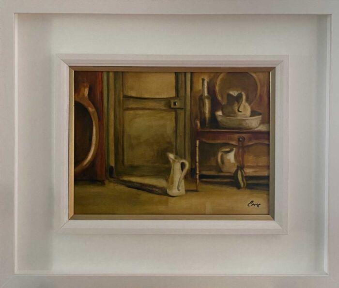 Morning Routine - after Leech - still life - oil painting