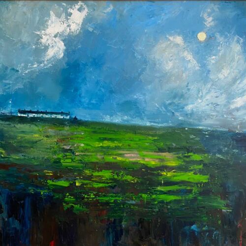 Nestled among the clouds an Irish landscape painting