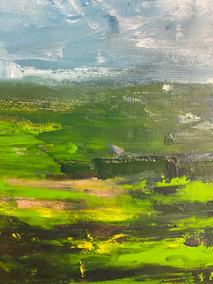 Nestled among the clouds an Irish landscape painting