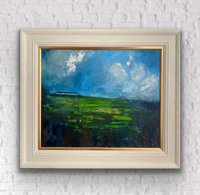 Nestled among the clouds an Irish landscape painting