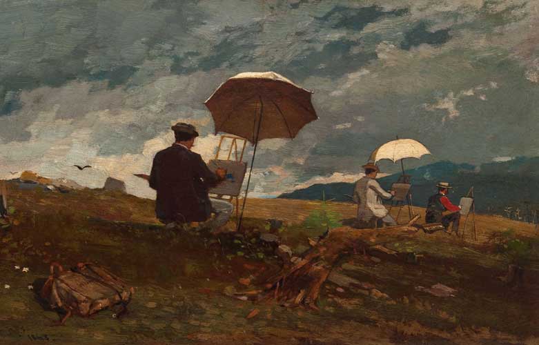 artists sketching in the white mountains Winslow Homer