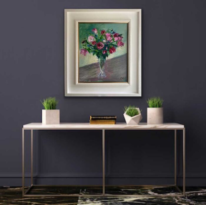 Oil painting - Floral - Just say it with roses, I love you - Room Set