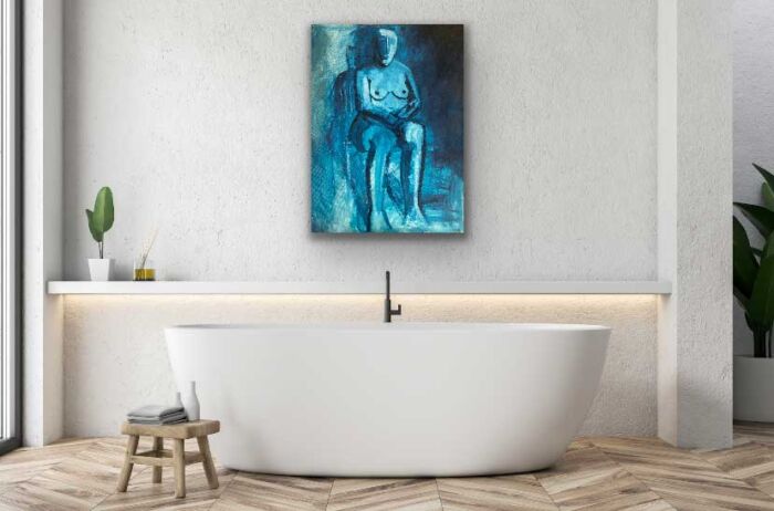 contemplation oil painting - room idea