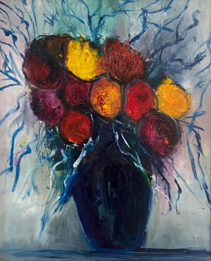 Flowers to Brighten Your Day - Original floral oil painting