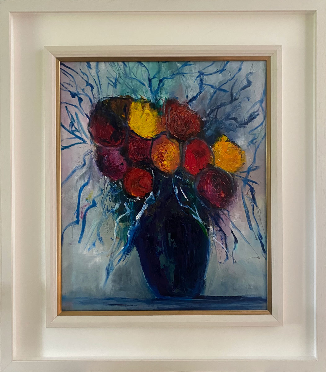 Flowers to Brighten Your Day - Original floral oil painting