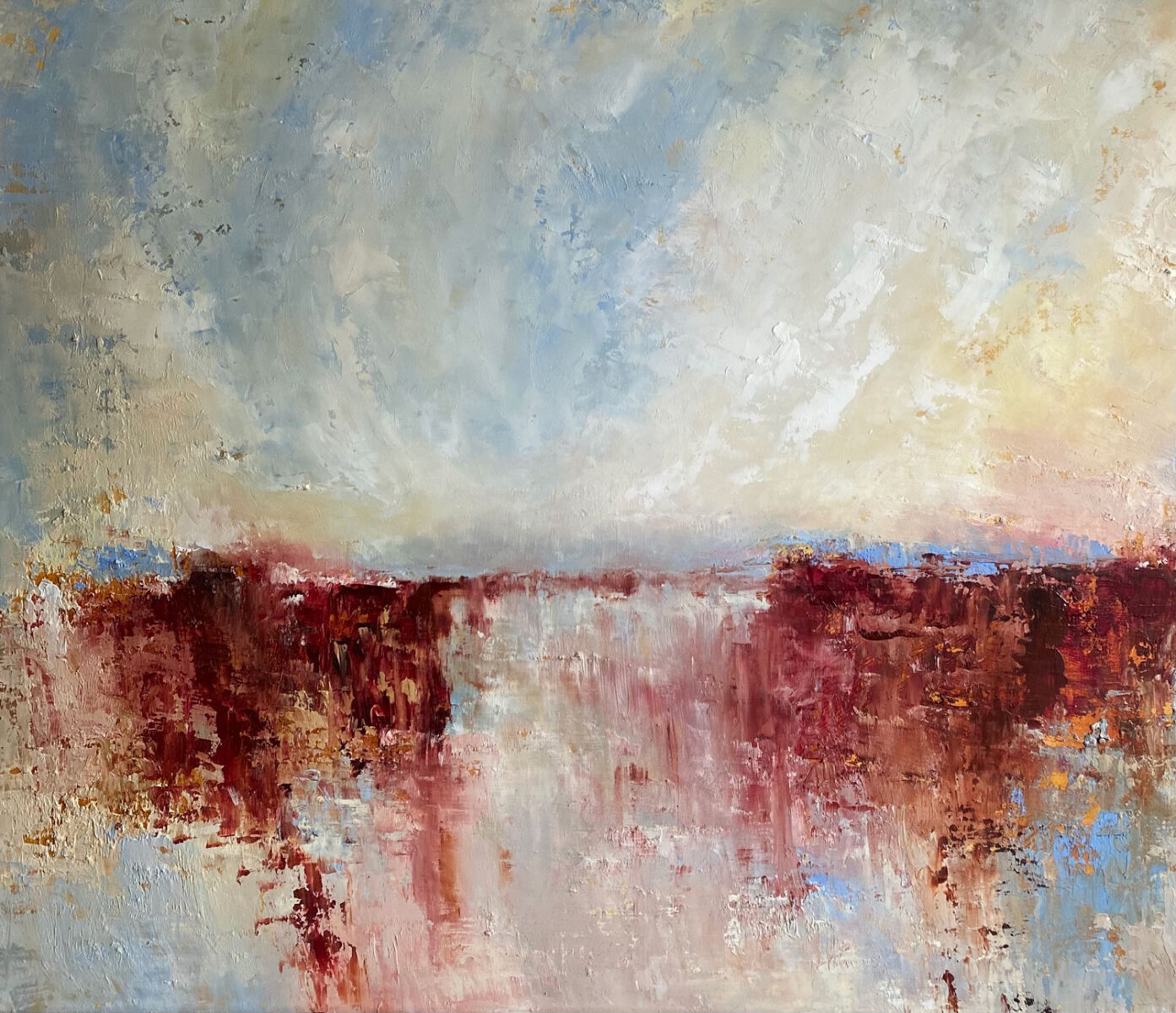 Horizon at the Worlds End - original landscape oil painting by Emily McCormack