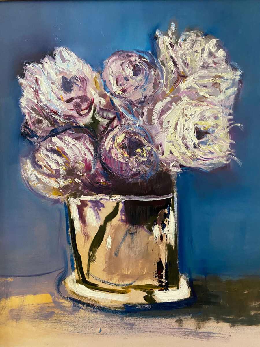Just Flowers - after Manet - floral oil painting