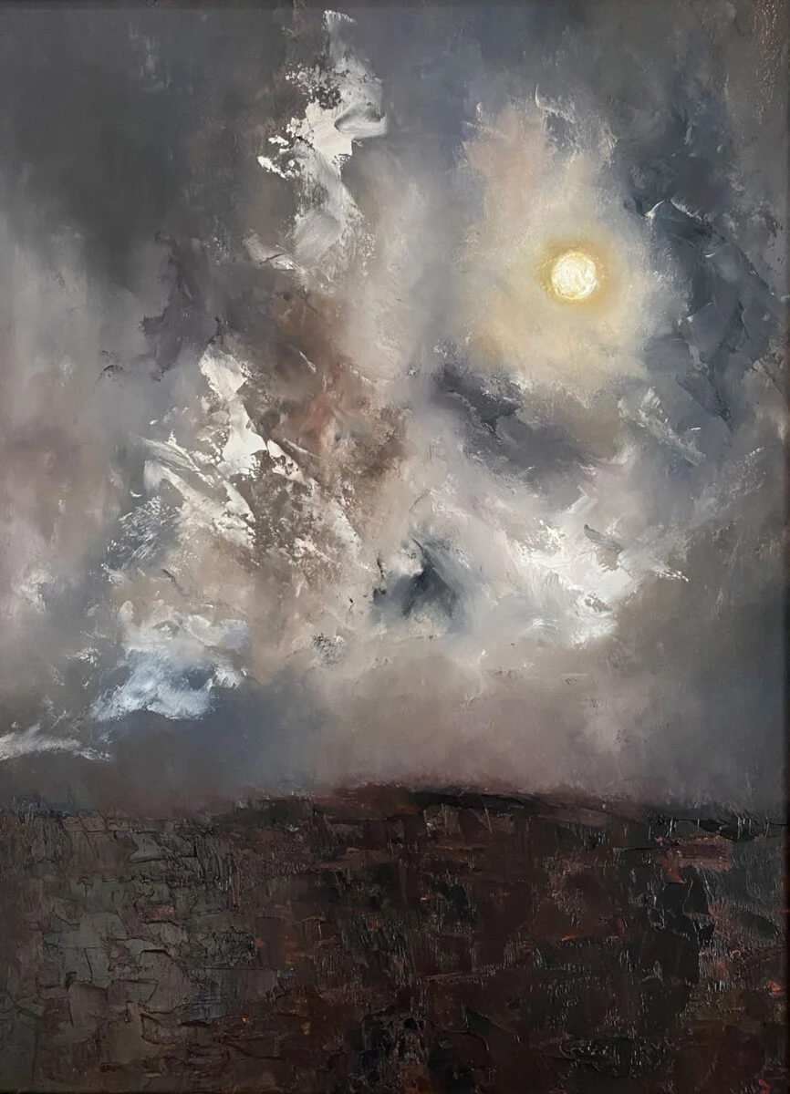 Moon Lit Night on the Bog – Original landscape oil painting Moon Lit Night on the Bog - Original landscape oil painting Emily McCormack
