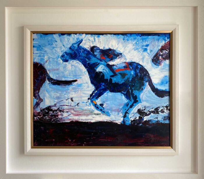THE STAR ATTRACTION horse racing oil painting