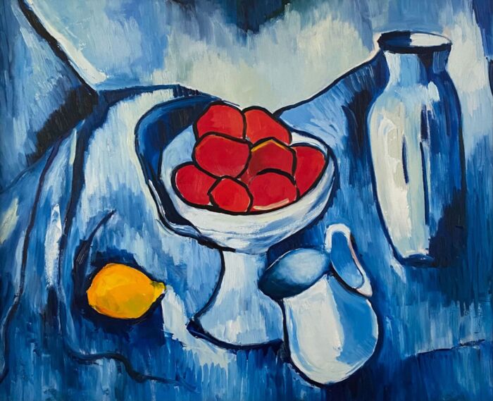 Still life of Primaries - after Vlaminck - Oil painting