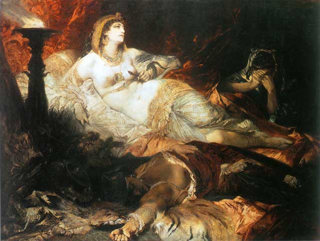 the death of Cleopatra 1875-76 - Egyptian art