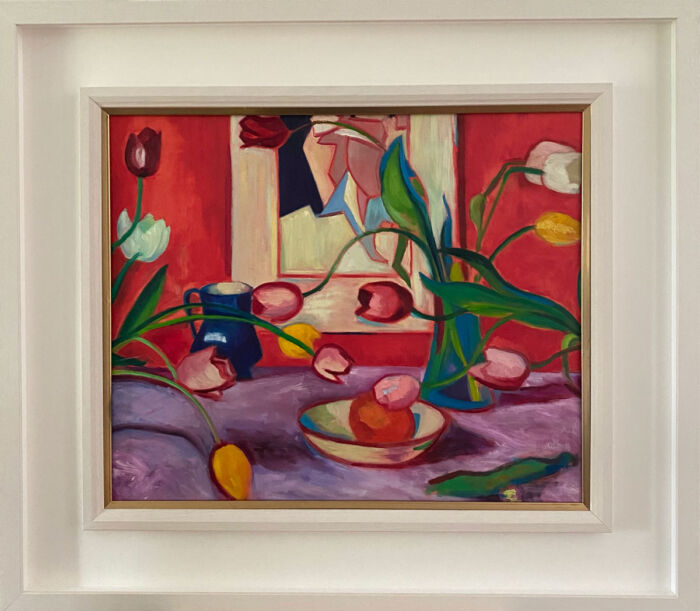 Tulips and Vermilion - after Peploe - Oil painting