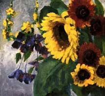 Large Sunflower and Clematis (1943)