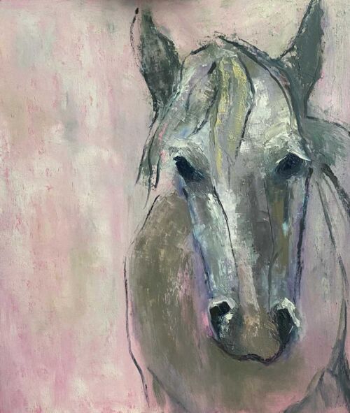 old friend - equine original oil painting