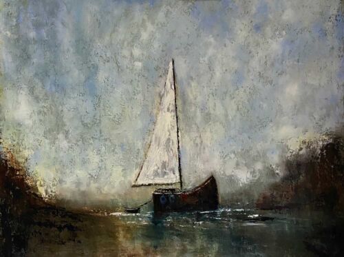 Adventure Awaits Those Prepared To Set Sail - original oil painting