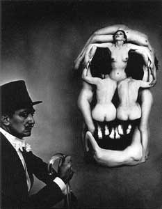 women forming a skull Salvador Dali