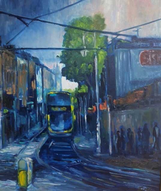 Dawson Street Dublin - original oil painting