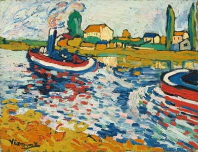 Maurice de Vlaminck Tugboat on the Seine, Chatou 1906