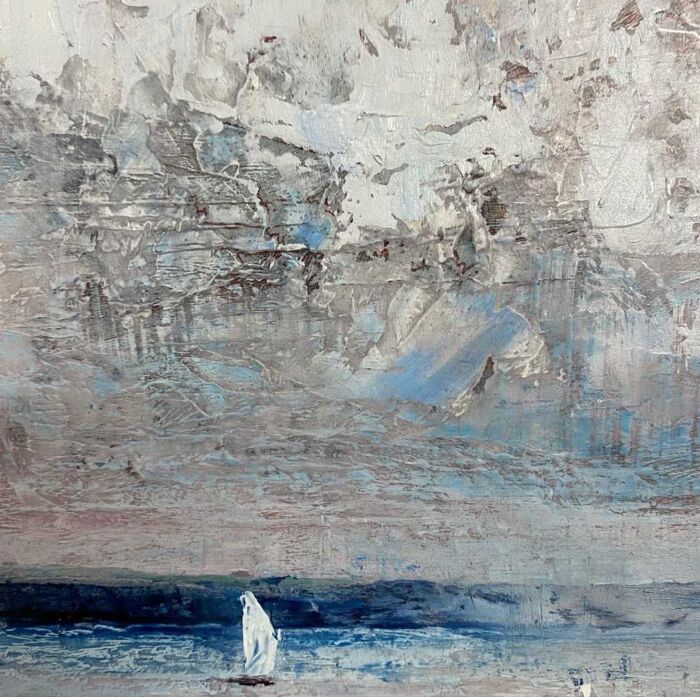Loansome boat - original oil painting