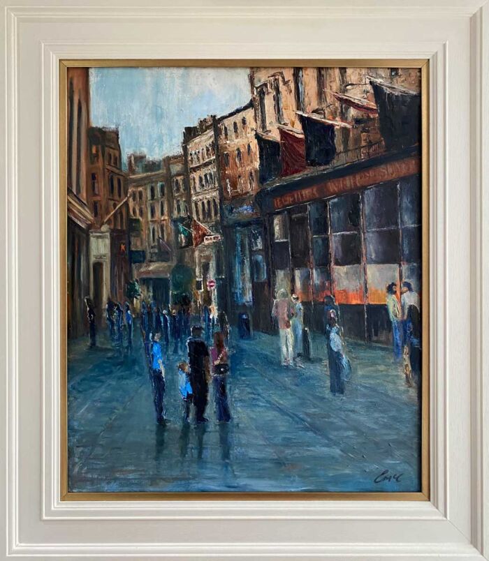Summer Evening Dublin Grafton Street oil painting