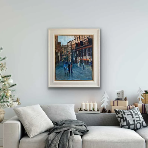 Summer Evening Dublin Grafton Street oil painting