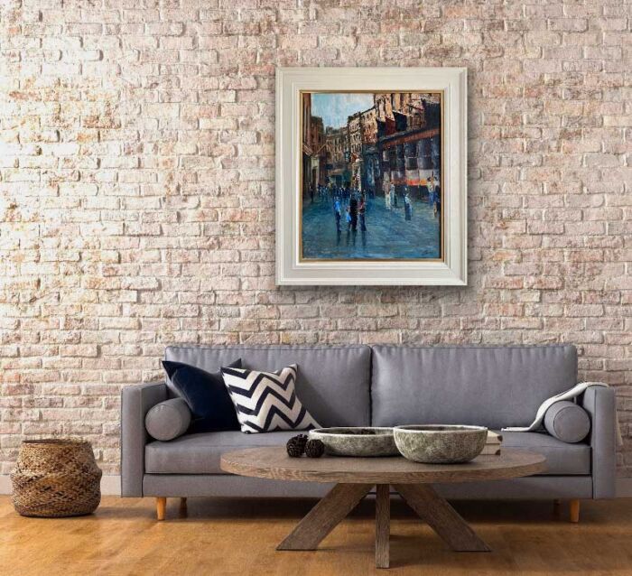 Summer Evening Dublin Grafton Street oil painting