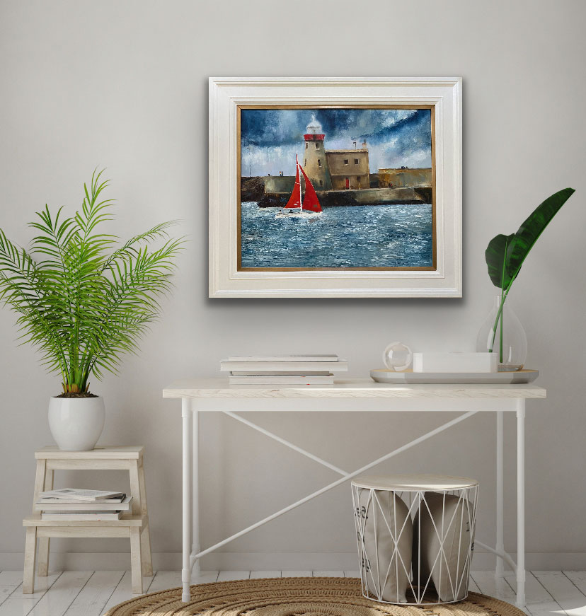 Howth Harbour Seascape Painting Dublin Ireland