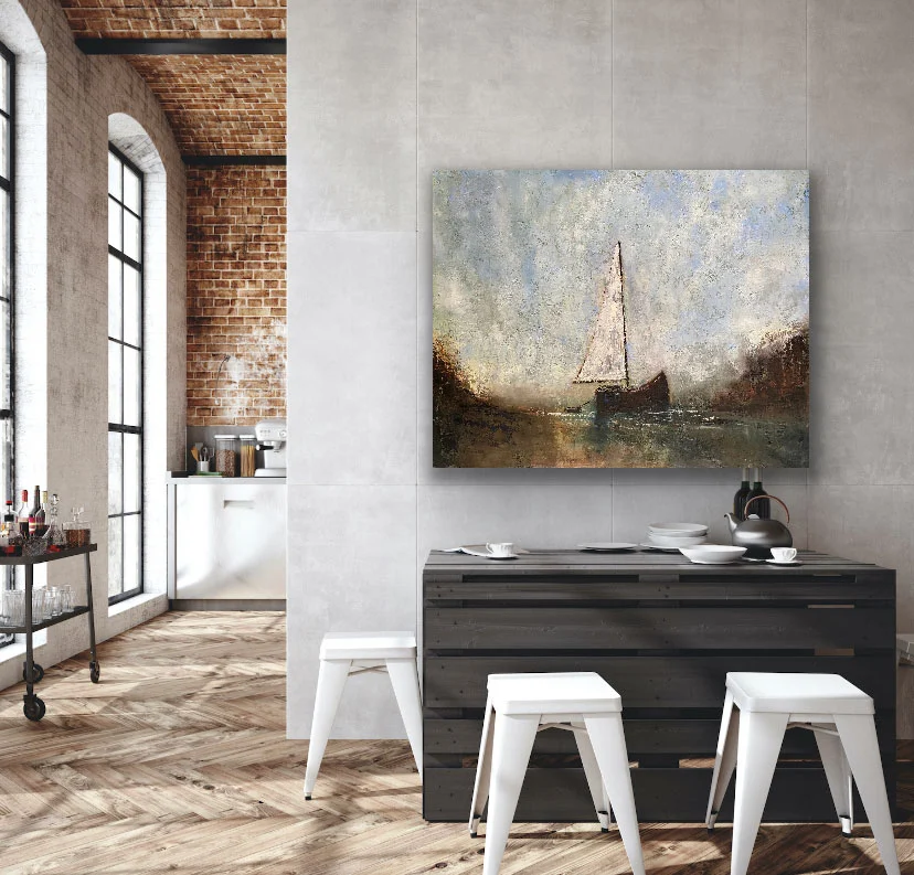 Adventure Awaits Those Prepared To Set Sail - original oil painting by Emily McCormack