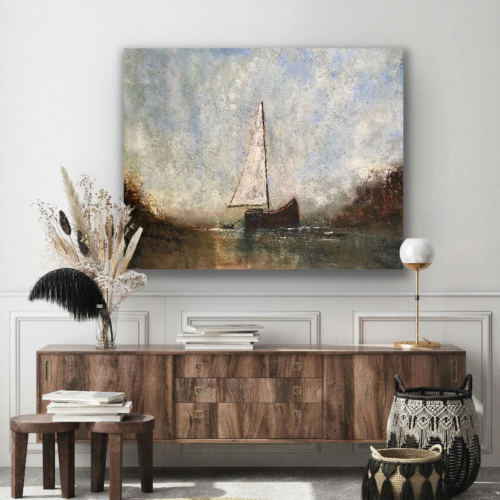 Adventure Awaits Those Prepared To Set Sail - original oil painting