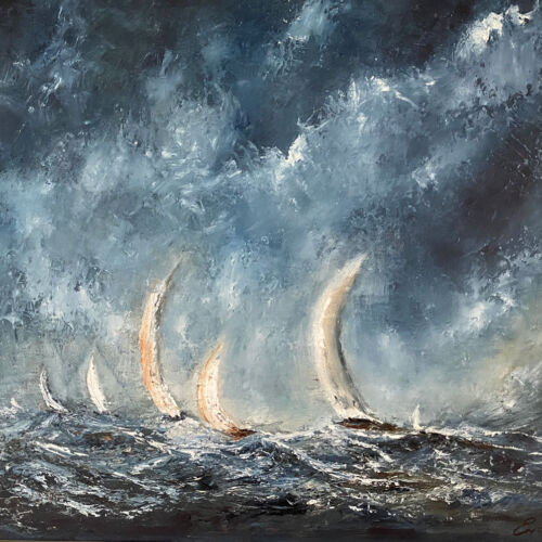 That night we weathered the Tempest - original painting