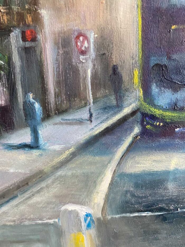 Early Morning in Dawson Street Dublin - original cityscape painting