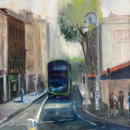 Early Morning in Dawson Street Dublin - original cityscape painting