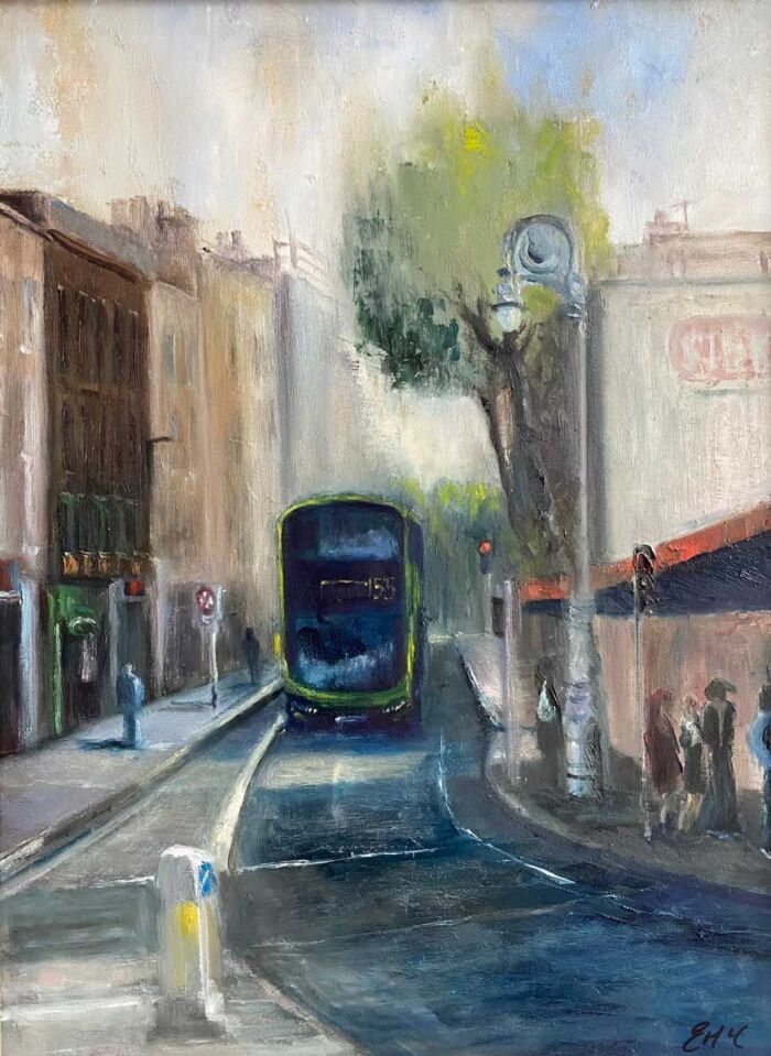 Early Morning in Dawson Street Dublin - original cityscape painting