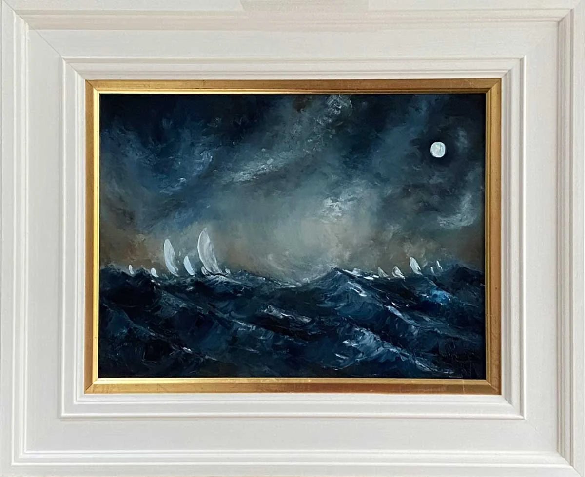 Homeward original seascape oil painting