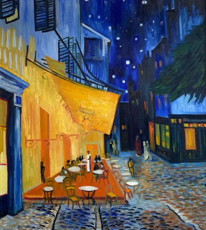 Dining Out - after Van Gogh cityscape oil painting