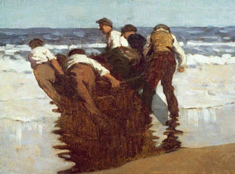 Paul Henry - launching the curragh