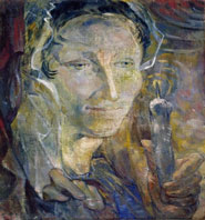 Mary Swanzy - self portrait with a candle