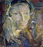 Mary Swanzy – self portrait with a candle Mary Swanzy - self portrait with a candle