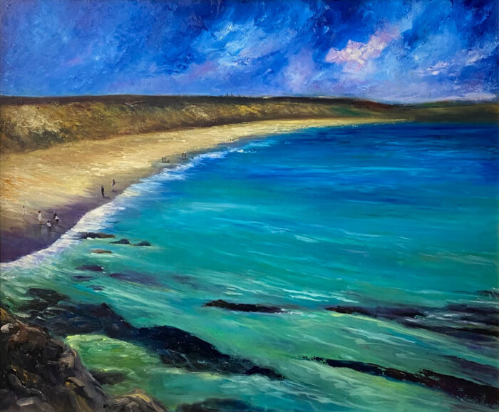 memories of summers past - Castlefreke Co. Cork - seascape painting