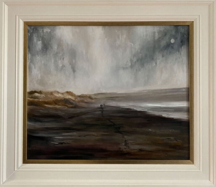 Misty Dawn Irish seascape oil painting