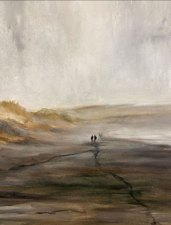 Misty Dawn Irish seascape oil painting