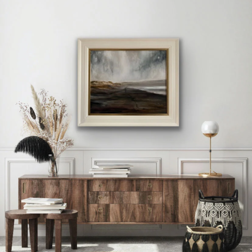 Misty Dawn Irish seascape oil painting