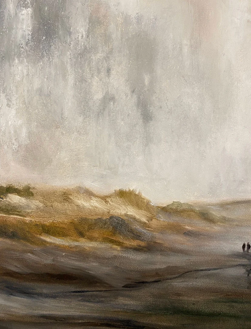 Misty Dawn Irish seascape oil painting