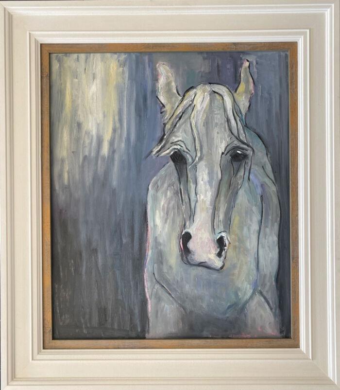 The Old Dame - equine original oil painting