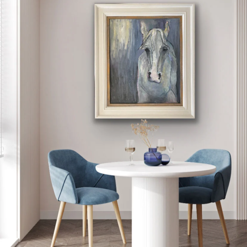 The Old Dame - equine original oil painting
