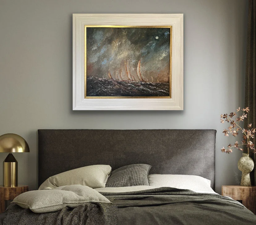 seascape oil painting - All is Well on the High Seas, Let's Go Home Jack by Emily McCormack