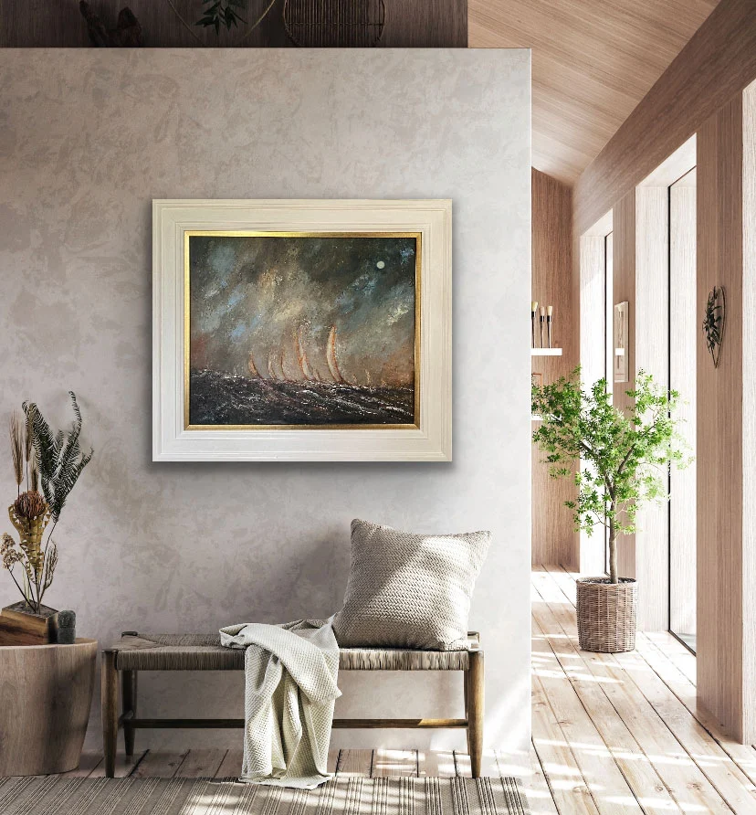 seascape oil painting - All is Well on the High Seas, Let's Go Home Jack by Emily McCormack